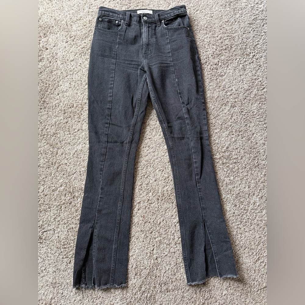 Vtg Abercrombie & Fitch high rise split-ankle black beans 27/4